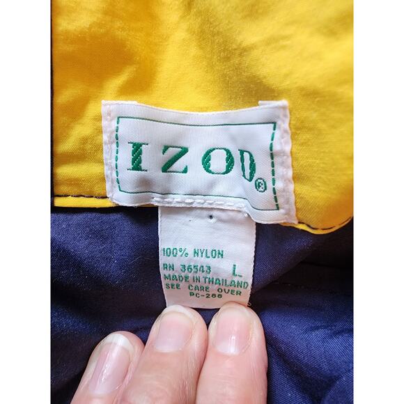 Izod Men's Nautical Colorbock Windbreaker Size Large - Picture 7 of 7